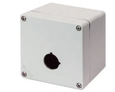 Elfin Push-button enclosure, 1 hole Ø 22, 92x92x100mm
